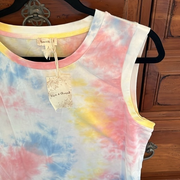 NWT Hem & Thread Women’s Tie Dye MIDI Dress Size Large (8-10) - Picture 4 of 8